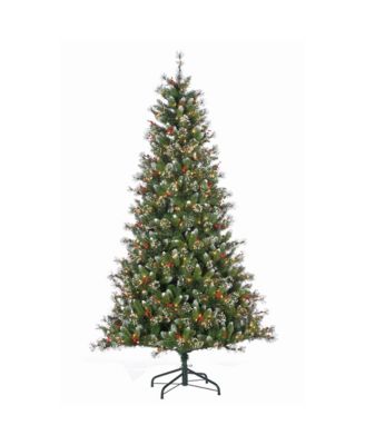 Sterling - 7.5Ft. Pre-Lit Mixed Needle Glazier Pine with Iced Tips and 500 Clear Lights