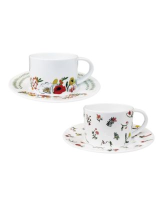 Twig New York - Language of Flowers Set of Two Cups Saucers