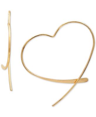 Giani Bernini - Wire Heart Threader Earrings in 18k Gold-Plated Sterling Silver
