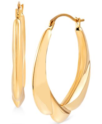 Macy's - Sculptural Draped Hoop Earrings in 14k Gold
