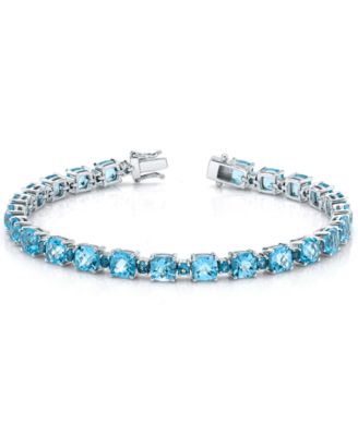 Macy's - Blue Topaz Link Bracelet (20-3/4 ct. t.w.) in Sterling Silver