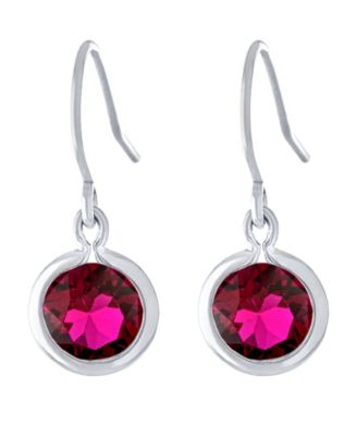 Giani Bernini - Fine Crystal 6mm Bezel Drop Earrings in Sterling Silver