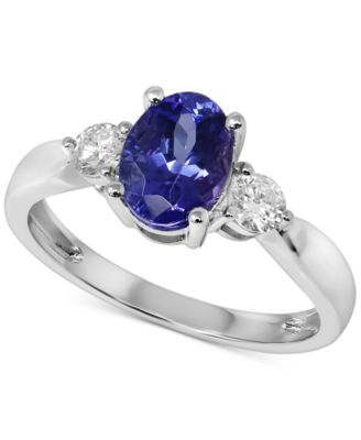 Macy's - Tanzanite (1-1/2 ct. t.w.) & Diamond (1/4 ct. t.w.) Ring in 14k White Gold