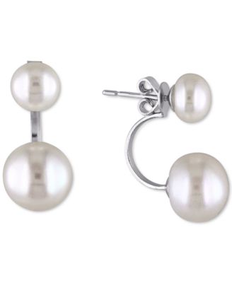 Macy's - Cultured Freshwater Pearl (7 & 10-1/2mm) Earring Jackets in Sterling Silver