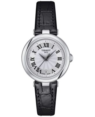Tissot - Women's Swiss Bellissima Black Leather Strap Watch 26mm