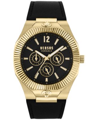 Versus Versace - Men's Echo Park Black Leather Strap Watch 42mm