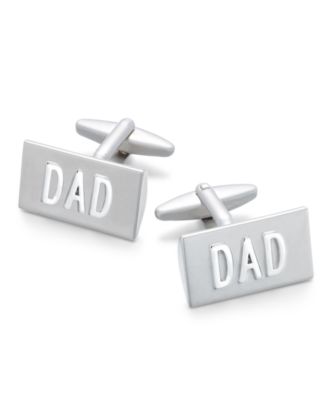 Rhona Sutton - Men's Silver-Tone "Dad" Cuff Links