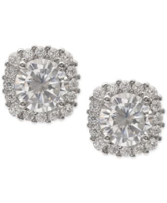 Giani Bernini - Cubic Zirconia Halo Stud Earrings in Sterling Silver