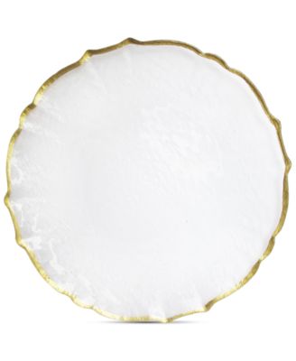 American Atelier - Ice Queen With Gold-Tone Rim Charger Plate