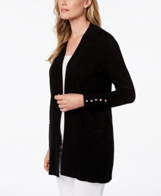 JM Collection - Button-Cuff Cardigan