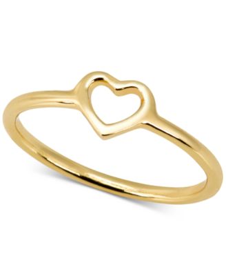 Sarah Chloe - Love Count Heart Ring in 14k Gold-Plate Over Sterling Silver