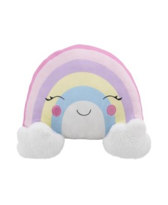 NoJo - Rainbow Shaped Plush Decorative Pillow with Clouds