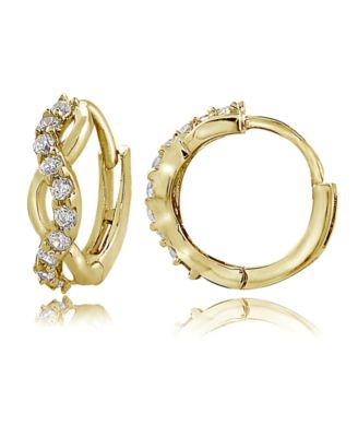 Giani Bernini - Cubic Zirconia Wrap Huggie Hoop Earrings in 18k Gold Plated Sterling Silver
