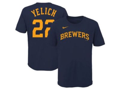 Nike - Milwaukee Brewers Youth Name and Number Player T-Shirt Christian Yelich