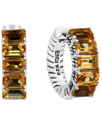 EFFY Collection - Citrine Small Hoop Earrings (3-1/3 ct. t.w.) in Sterling Silver, 0.57"