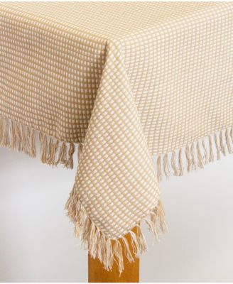 Lintex - Homespun Ecru 100% Cotton Tablecloth 60"X102"