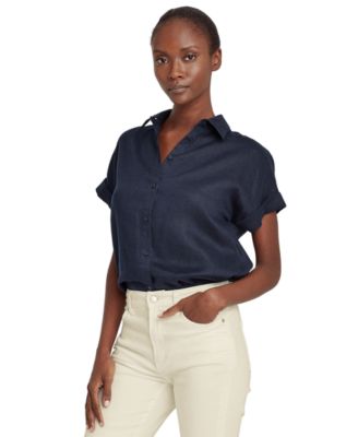 Lauren Ralph Lauren - Petite Dolman Sleeve Linen Top