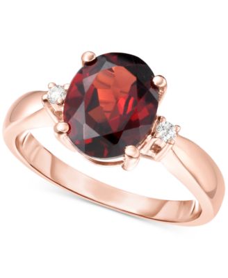Macy's - Rhodolite Garnet (2-3/4 ct. t.w.) & Diamond (1/20 ct. t.w.) Ring in 14k Rose Gold