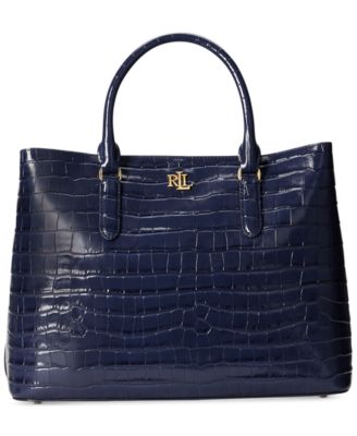 Lauren Ralph Lauren - Embossed Leather Large Marcy Satchel