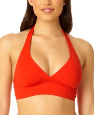 Anne Cole - Solid Banded Halter Bikini Top