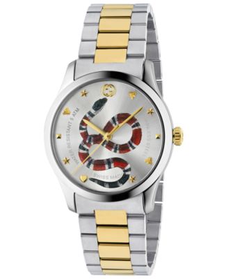 Gucci - Men's Swiss G-Timeless Two-Tone Stainless Steel Bracelet Watch 38mm