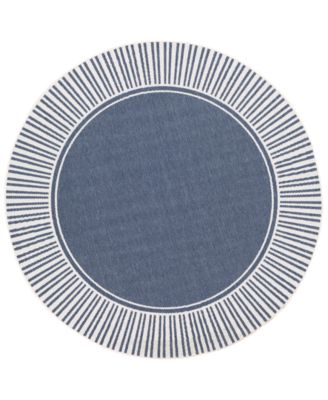 Surya - Alfresco ALF-9682 Charcoal 7'3" Round Area Rug