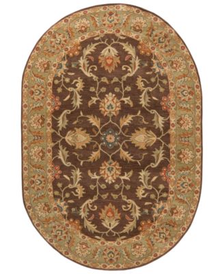Surya - Caesar CAE-1009 Dark Brown 8' x 10' Oval Area Rug