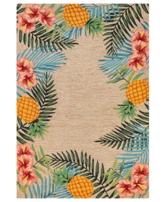 Liora Manne' - Ravella 2280 Tropical Neutral 2' x 8' Indoor/Outdoor Runner Area Rug
