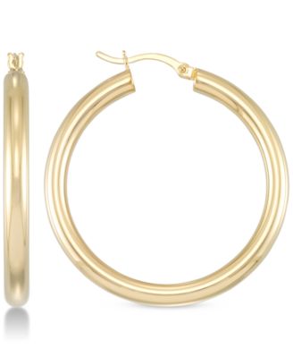 Simone I. Smith - Polished Hoop Earrings in 18k Gold over Sterling Silver