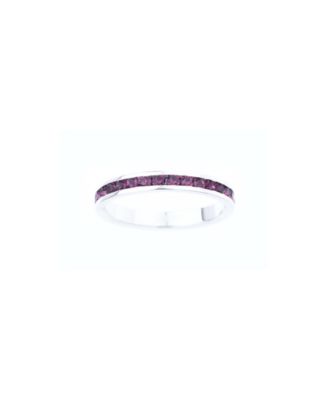 Macy's - Crystal Birthstone Stackable ring in Sterling Silver