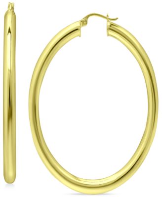 Giani Bernini - Oval Polished Hoop Earrings in 18k Gold-Plated Sterling Silver