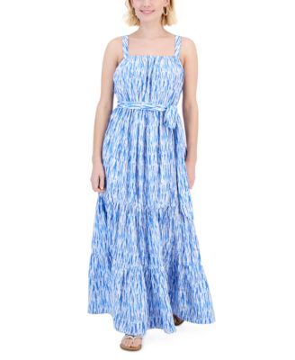 INC International Concepts - Petite Tiered Tie-Belt Dress