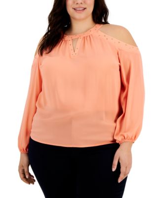 INC International Concepts - Plus Size Cold-Shoulder Top