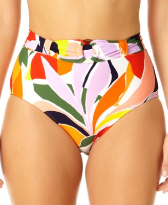 Anne Cole - Women's Printed Belted High-Waist Bikini Bottoms
