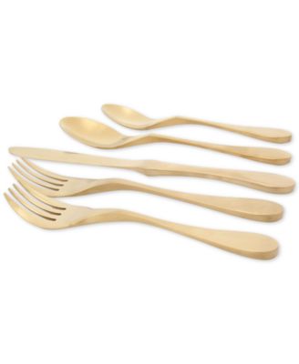 Knork - Satin Brass 5-Pc. Place Setting