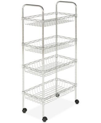 Safavieh - Pierre Chrome Wire Adjustable Mini Trolley, Quick Ship