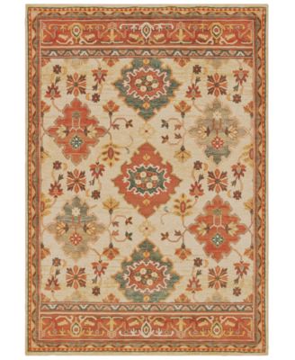 Oriental Weavers - Toscana 9570A Ivory/Orange 9'10" x 12'10" Area Rug