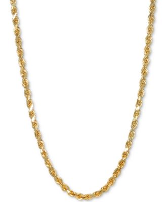 Italian Gold - Rope 28" Chain Necklace in 14k Gold