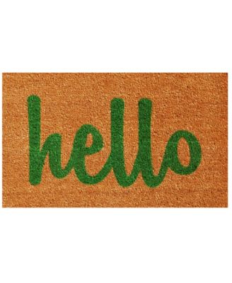 Home & More - Hello Script 17" x 29" Coir/Vinyl Doormat