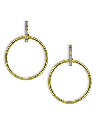 Giani Bernini - Cubic Zirconia Accent Front Circle Earrings in 18k Gold Plated Sterling Silver or Sterling Silver