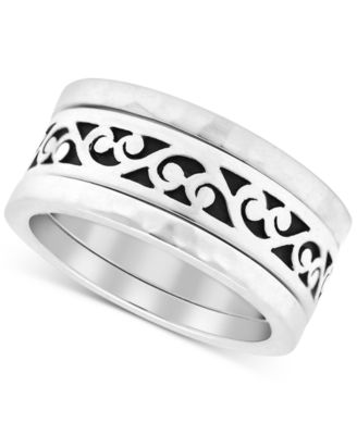 Lois Hill - Filigree Stack-Look Statement Ring in Sterling Silver