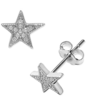 Giani Bernini - Cubic Zirconia Star Stud Earrings in Sterling Silver
