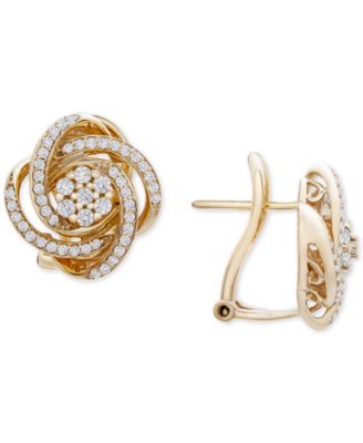 Wrapped in Love - Diamond Love Knot Stud Earrings (1/2 ct. t.w.) in 14k Gold