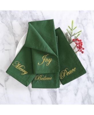 Elrene - Holiday Sentiments Napkins, Set of 4