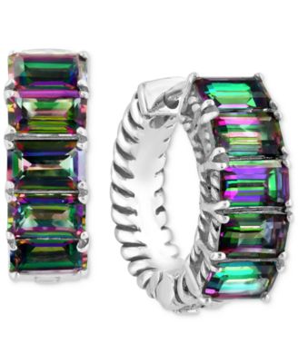 EFFY Collection - Mystic Topaz Small Huggie Hoop Earrings (5-1/10 ct. t.w.) in Sterling Silver, 0.61"