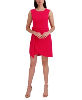 Donna Ricco - Women's Scuba-Crepe Wrap-Skirt Sheath Dress