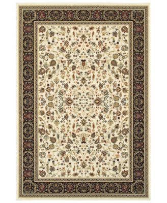 Oriental Weavers - Kashan 108X Ivory/Black 3'10" x 5'5" Area Rug