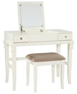 Linon Home Décor - Linon Angela Vanity Set, Direct Ship