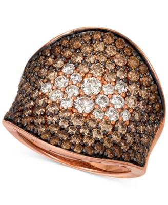 Le Vian - Chocolate Diamond (2-5/8 ct. t.w.) & Nude Diamond (3/8 ct. t.w.) Statement Ring in 14k Rose, Yellow or White Gold