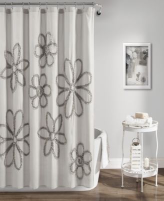 Lush Décor - Ruffle Flower 72" x 72" Shower Curtain
